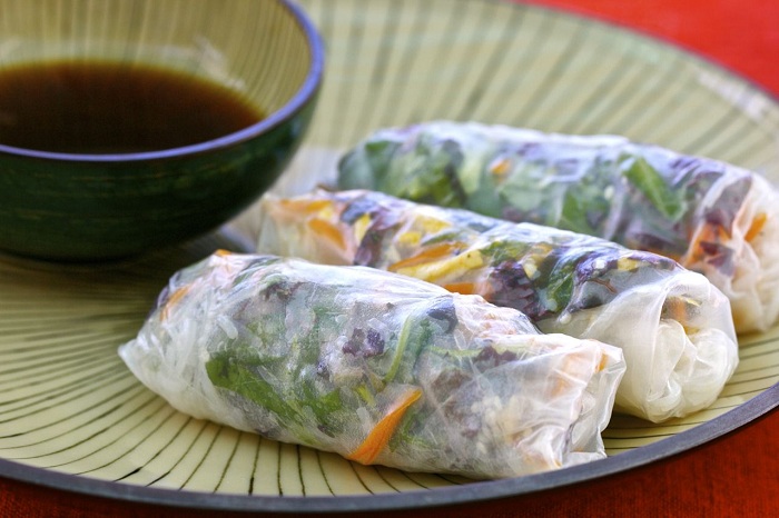 Vegetarian Vietnamese Recipes spring roll.
